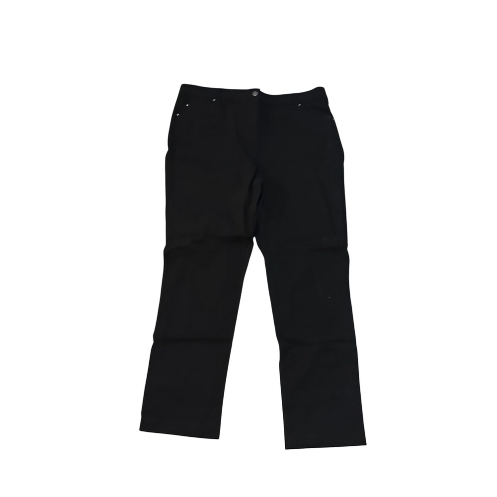 New with tags Fit Sight Womens Black Straight Leg Stretch Trousers Pants Size 16
